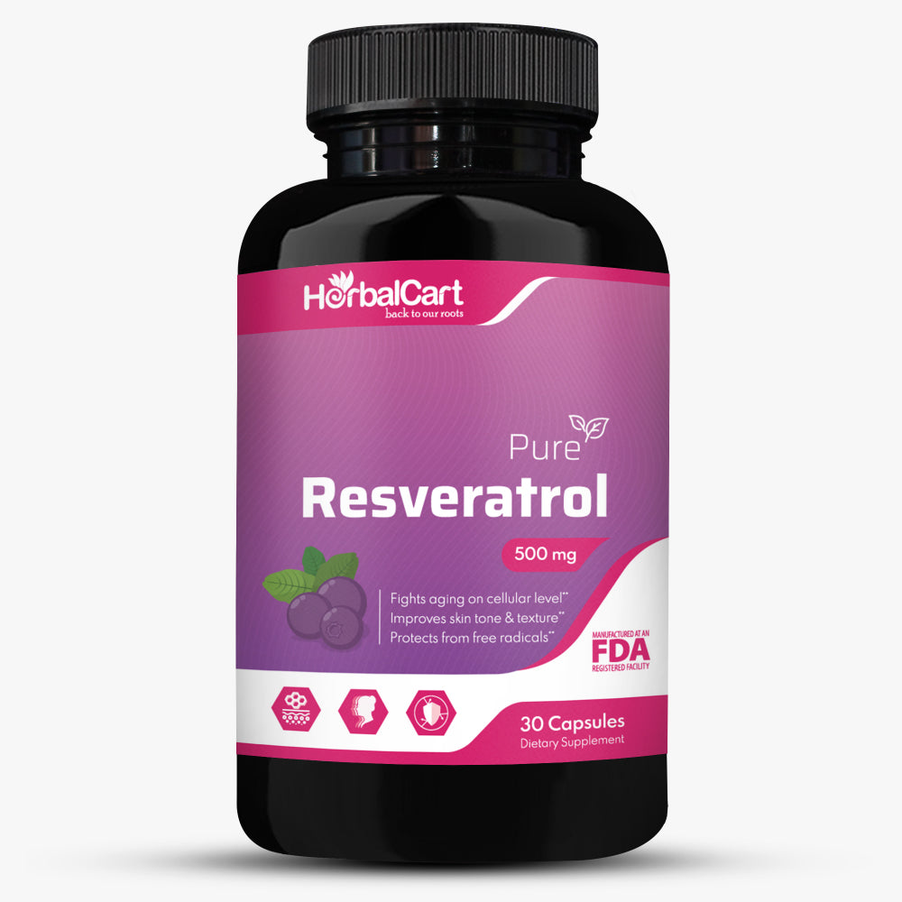 Pure Resveratrol, 500mg – Premium Quality Antioxidant Supplement ...